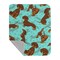 Edge Collections - 50" x 60" - Brown & Teal - Chocolate And Dachshund Quilted Blanket - 1 Piece